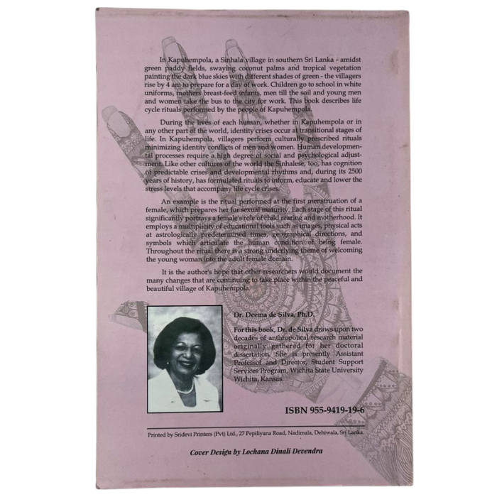 Life Cycle Rituals Among the Sinhalese