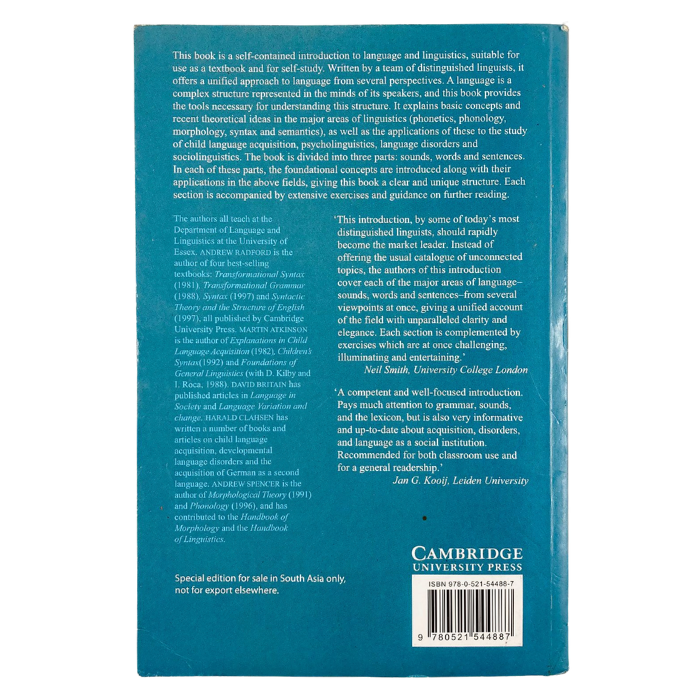 Linguistics: An Introduction