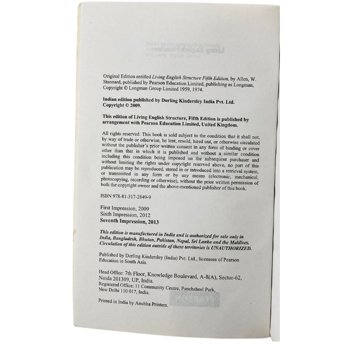 Living English Structure (5th Ed.)