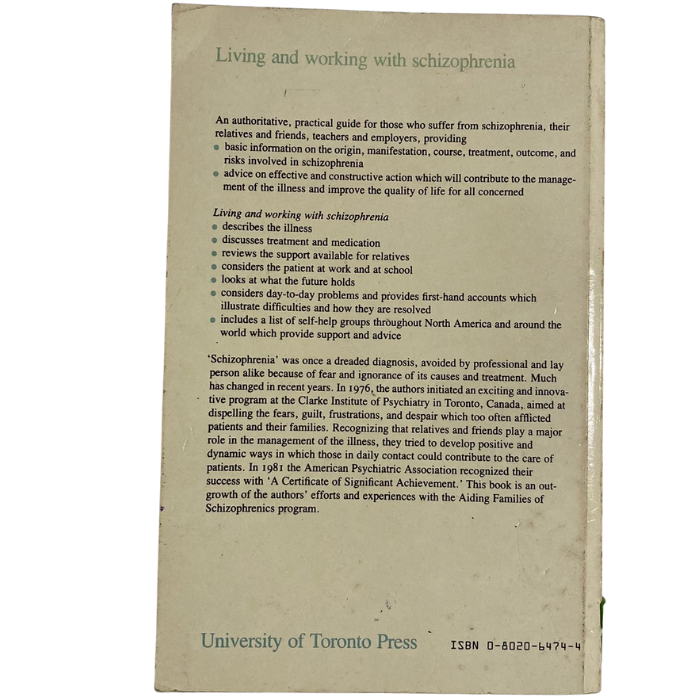 Living and working with schizophrenia