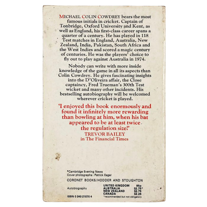 M.C.C.: The Autobiography of a Cricketer