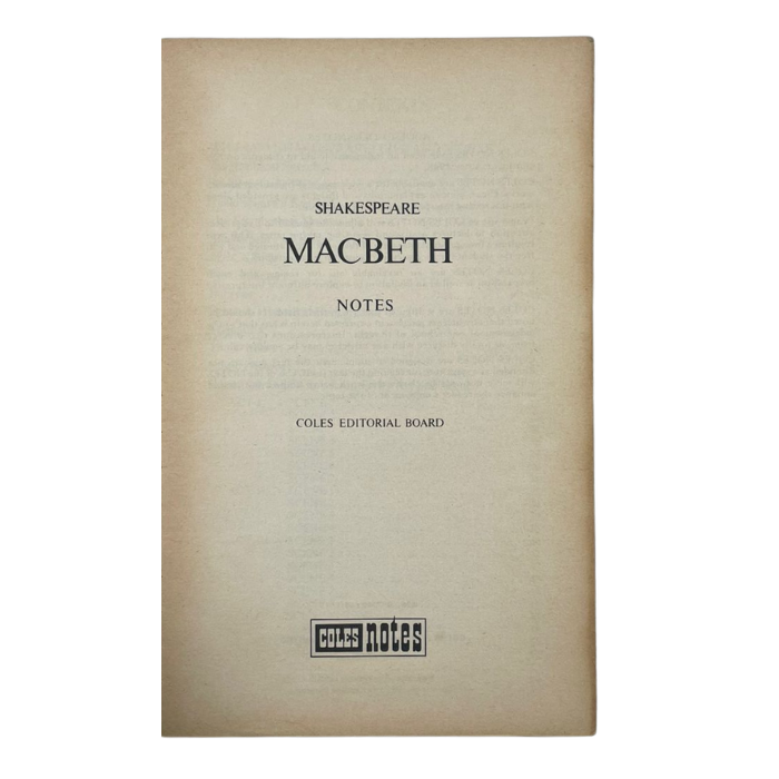 Macbeth (Coles Notes)