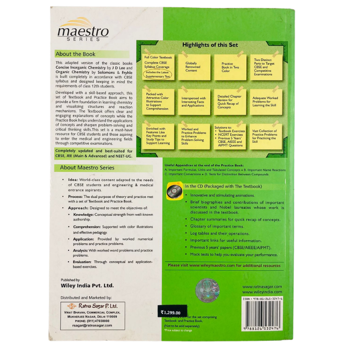 Maestro Series: Fundamentals of Chemistry – Practice Book (Class 12)