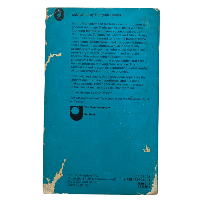 Main Currents in Sociological Thought 1