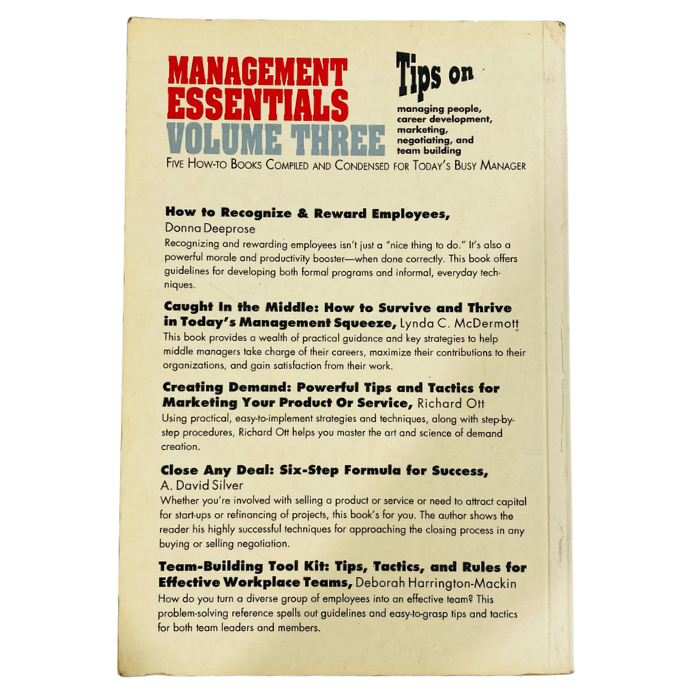 Management Essentials: Volume Three 