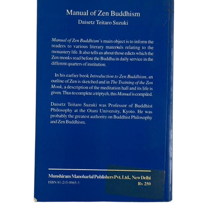 Manual of Zen Buddhism
