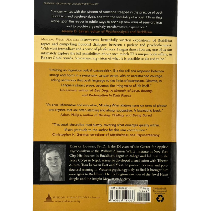 Minding What Matters: Psychotherapy and the Buddha Within