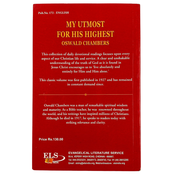 My Utmost for His Highest