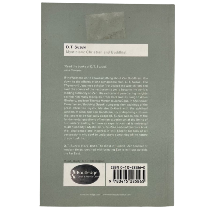 Mysticism: Christian and Buddhist