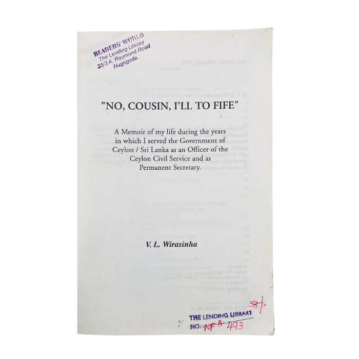 No  Cousin  I'll to Fife : A Memoir