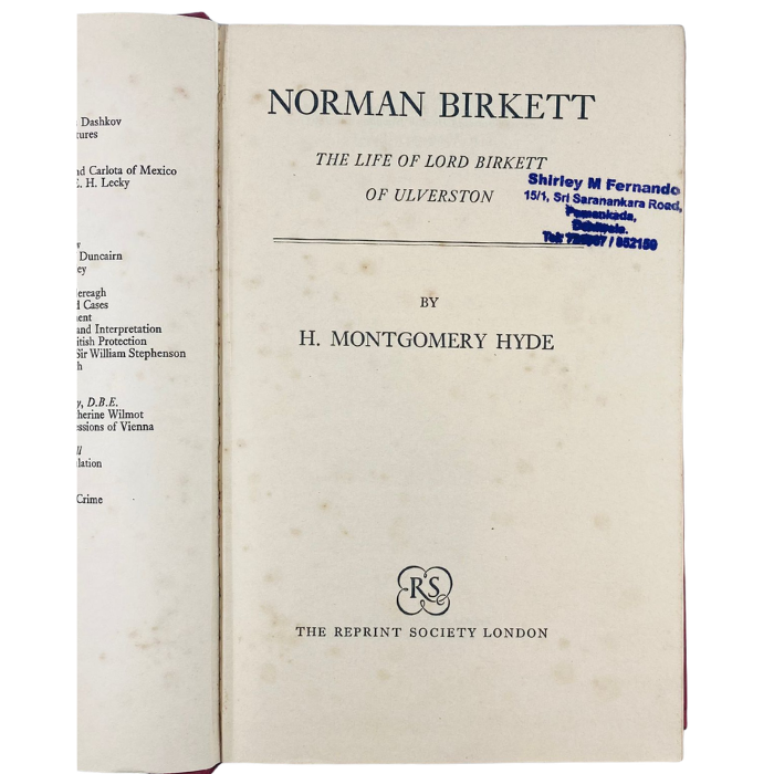 Norman Birkett: The Life of Lord Birkett of Ulverston