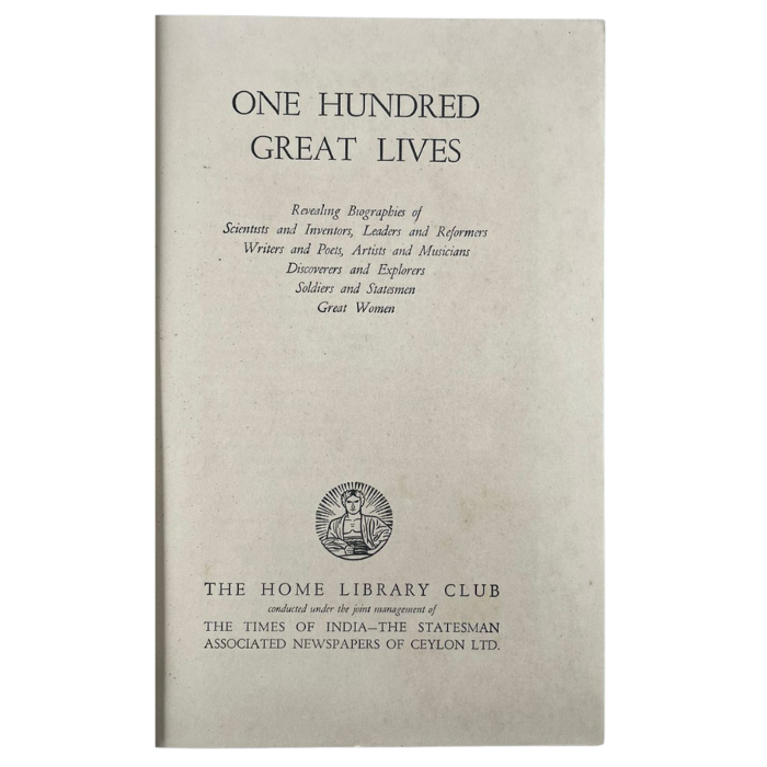 One Hundred Great Lives