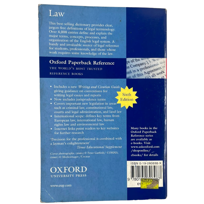 Oxford Dictionary of Law
