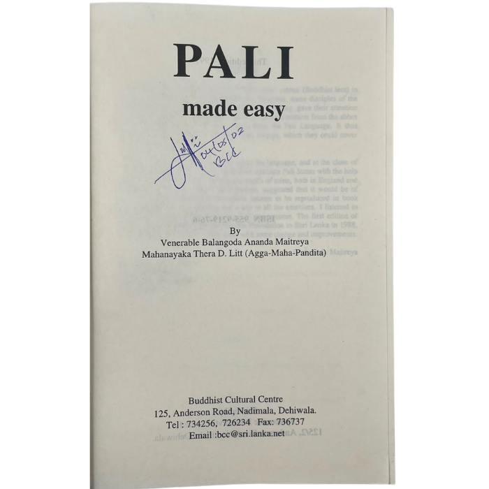 Pali Made Easy