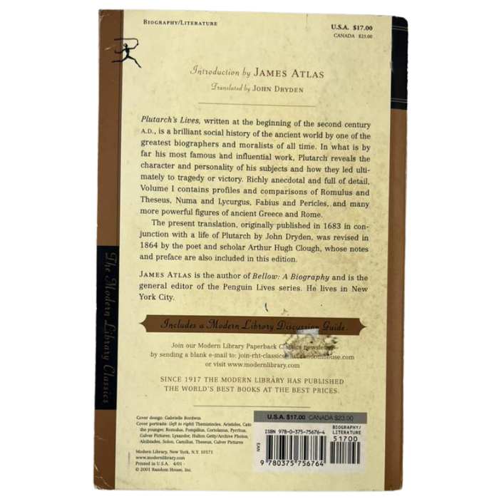 Plutarch's Lives (Volume I) - The Dryden Translation