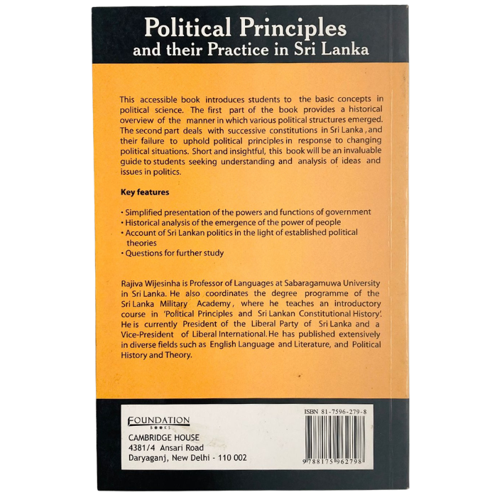 Political Principles and their Practice in Sri Lanka