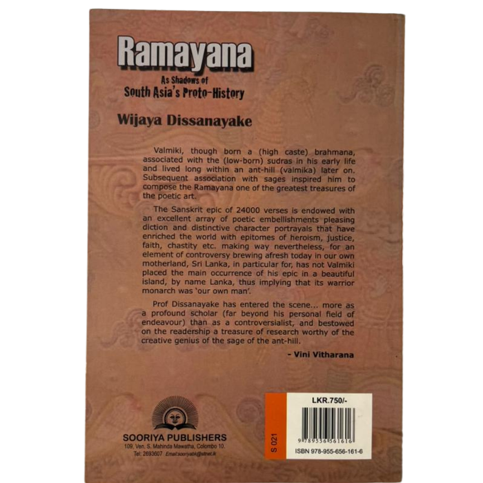 Ramayana: As Shadows of South Asia's Proto-History