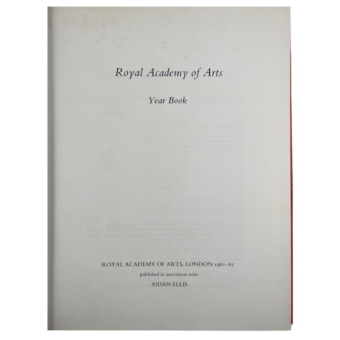 Royal Academy of Arts Year Book 1981-82