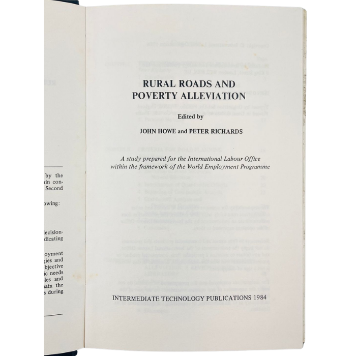 Rural Roads and Poverty Alleviation