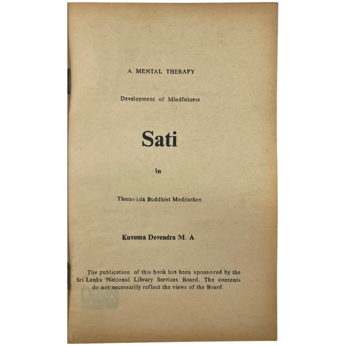 Sati in Buddhist Meditation
