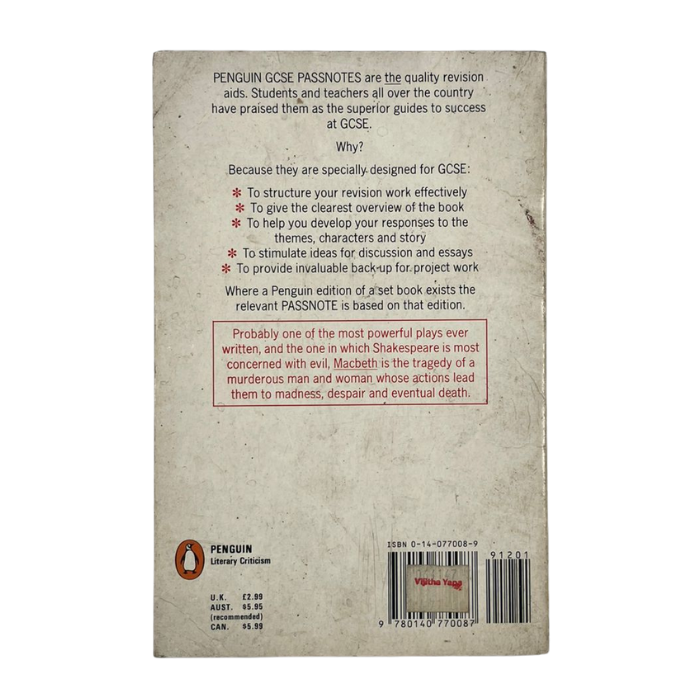Shakespeare - Macbeth (Penguin Passnotes)