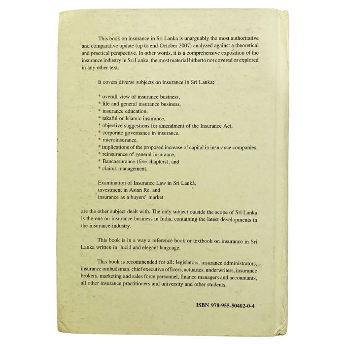 Situation Essays' on Insurance in Sri Lanka