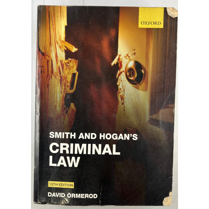 Smith and Hogan's Criminal Law (13th Edition)