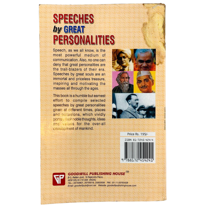 Speeches by Great Personalities
