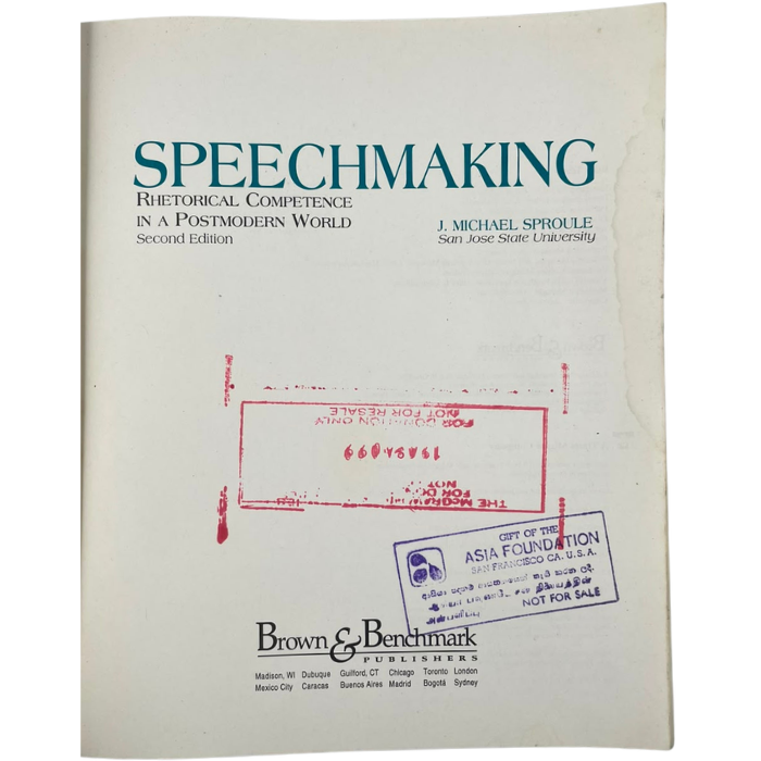 Speechmaking: Rhetorical Competence in a Postmodern World