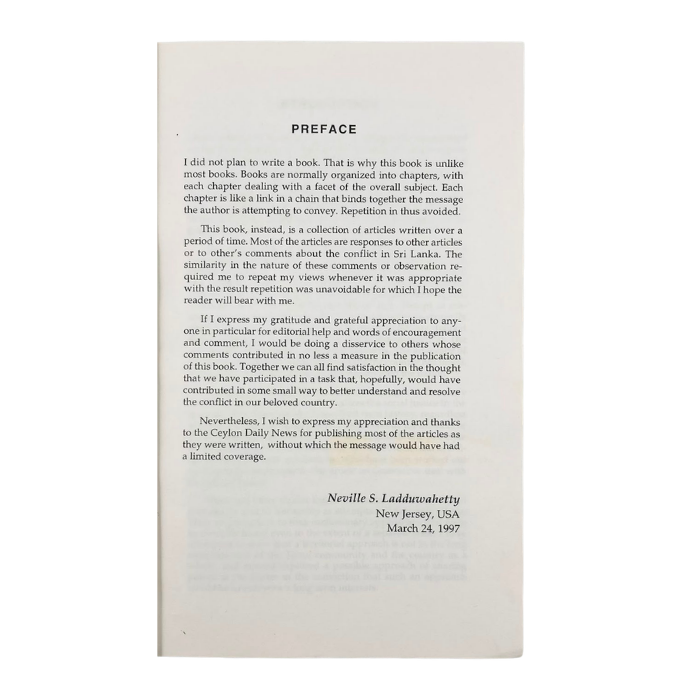 Sri Lankan Issues: A Collection of Articles