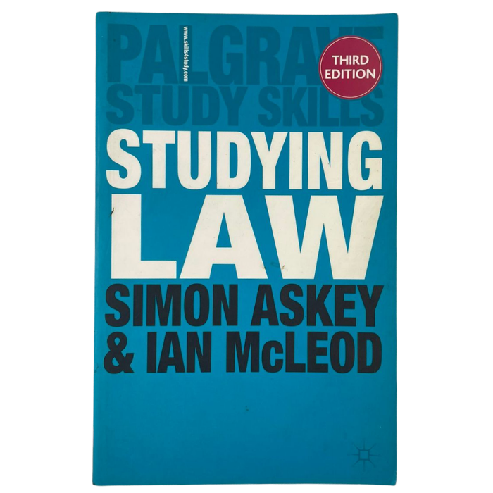 Studying Law (Palgrave Study Skills)