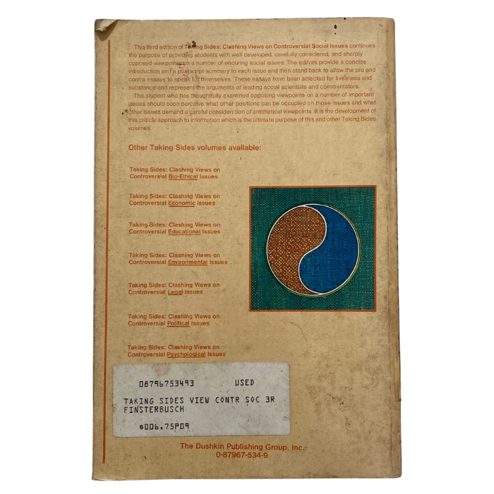 Taking Sides: Clashing Views on Controversial Social Issues (Third Edition)