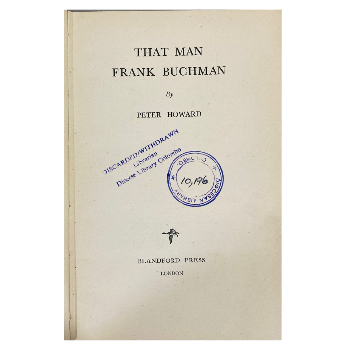 That Man Frank Buchman.