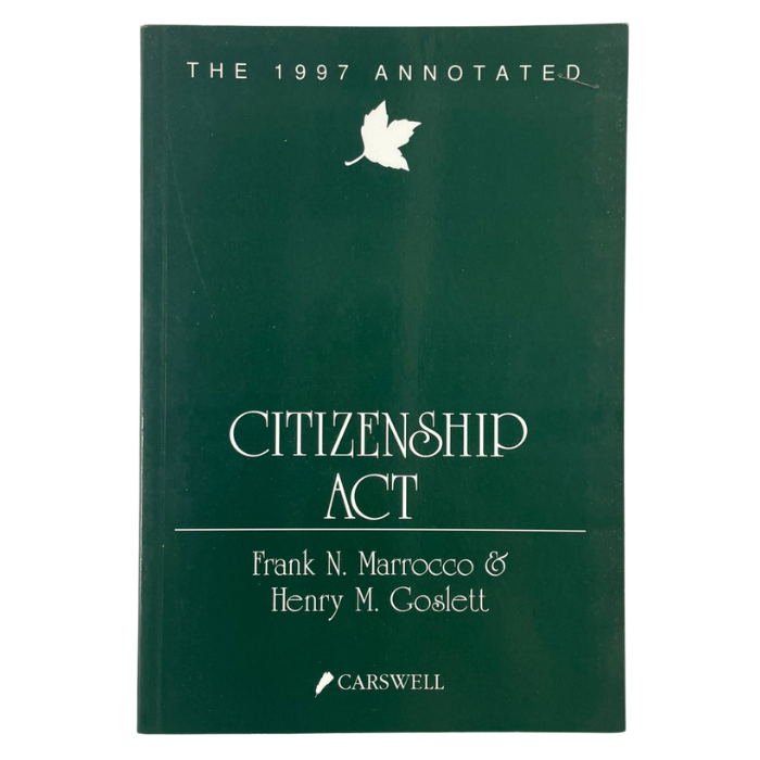 The 1997 Annotated Citizenship Act