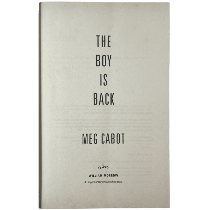 The Boy Is Back