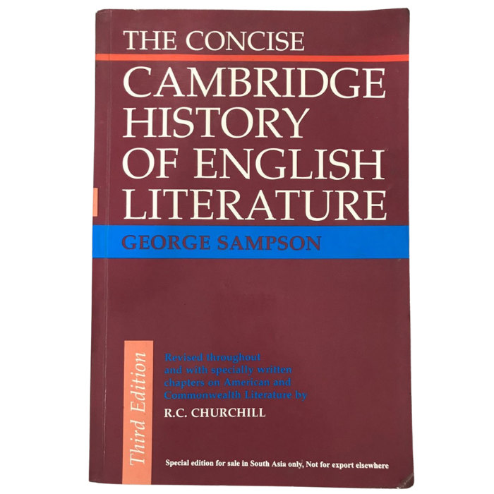 The Concise Cambridge History of English Literature