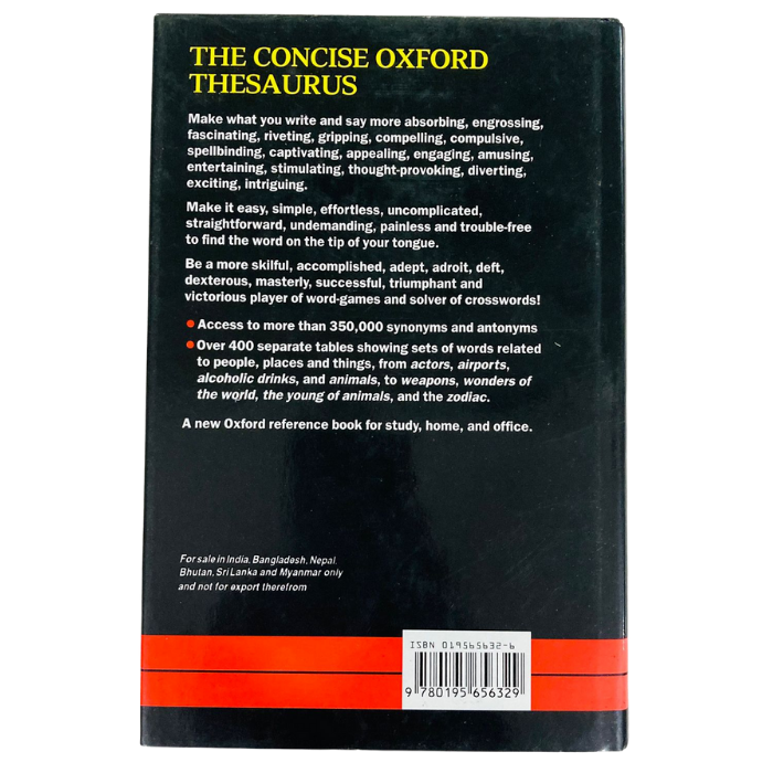 The Concise Oxford Thesaurus: A Dictionary of Synonyms
