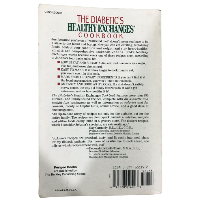 The Diabetic's Healthy Exchanges Cookbook