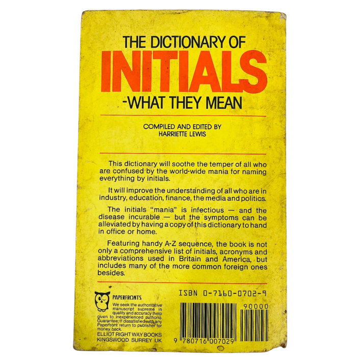The Dictionary of Initials - What They Mean