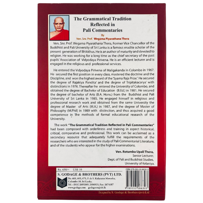 The Grammatical Tradition Reflected in Pali Commentaries