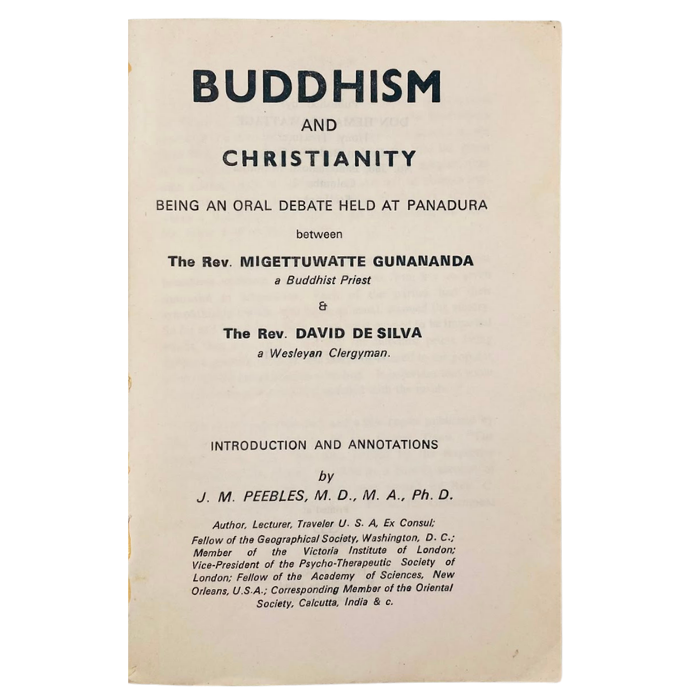 The Great Debate: Buddhism and Christianity Face to Face