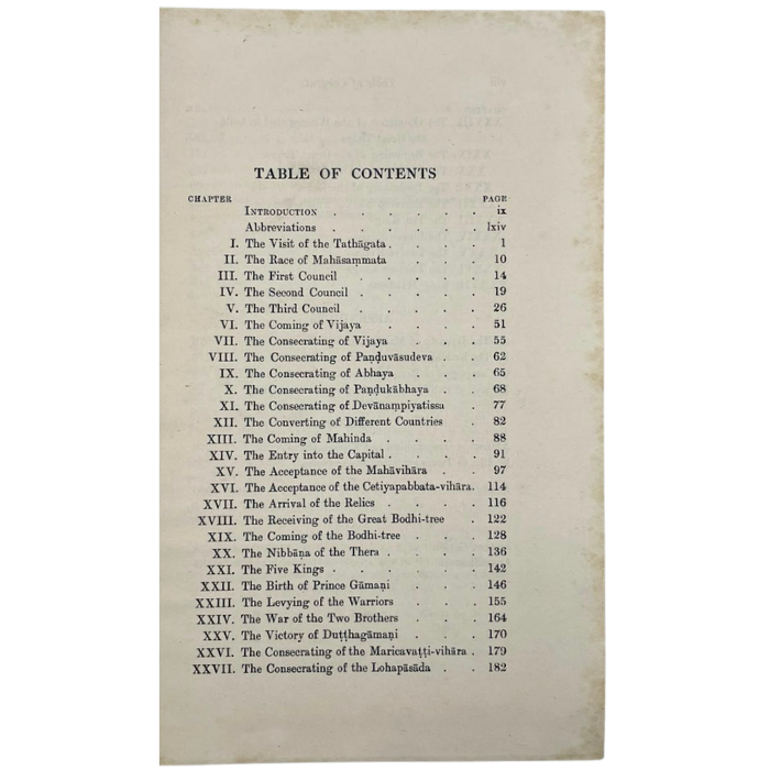 The Mahavamsa or The Great Chronicle of Ceylon