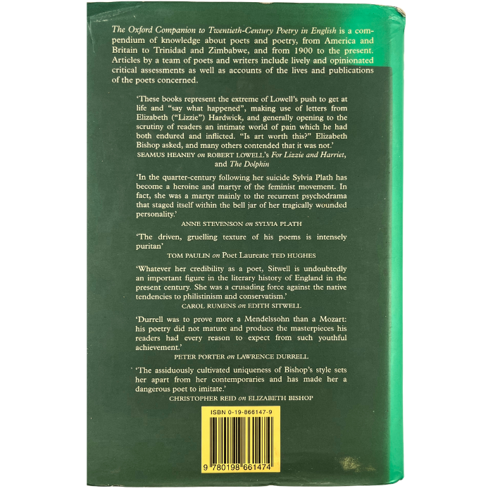 The Oxford companion to twentieth-century poetry in English