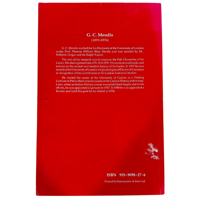 The Pali Chronicles of Sri Lanka