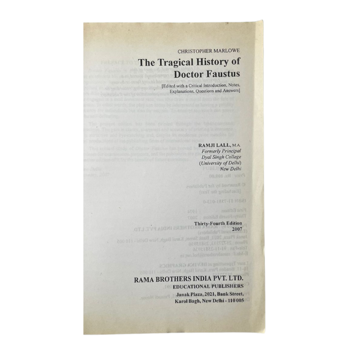 The Tragical History of Doctor Faustus