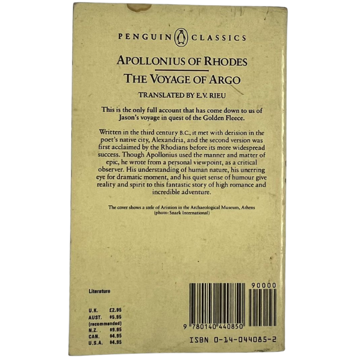 The Voyage of Argo: The Argonautica