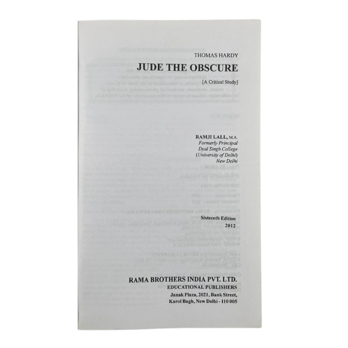 Thomas Hardy - Jude the Obscure (A Critical Study)270