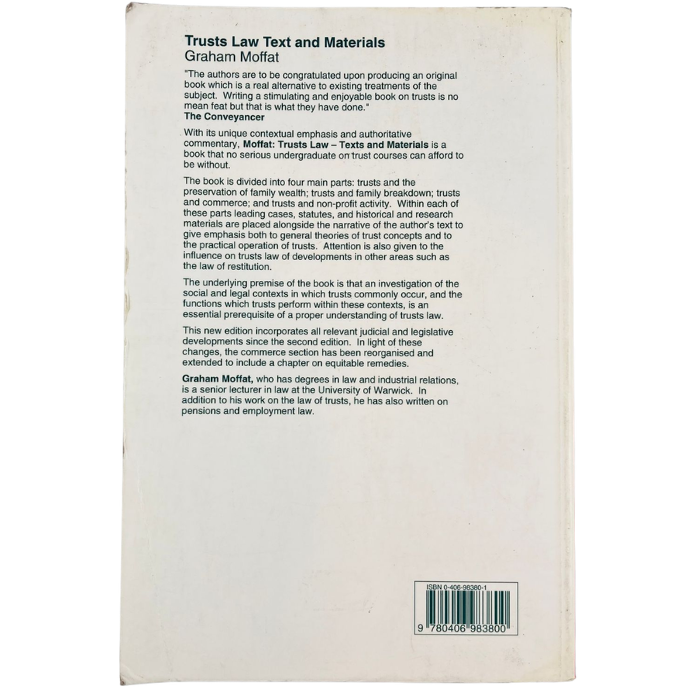Trusts Law: Text and Materials (3rd Edition)