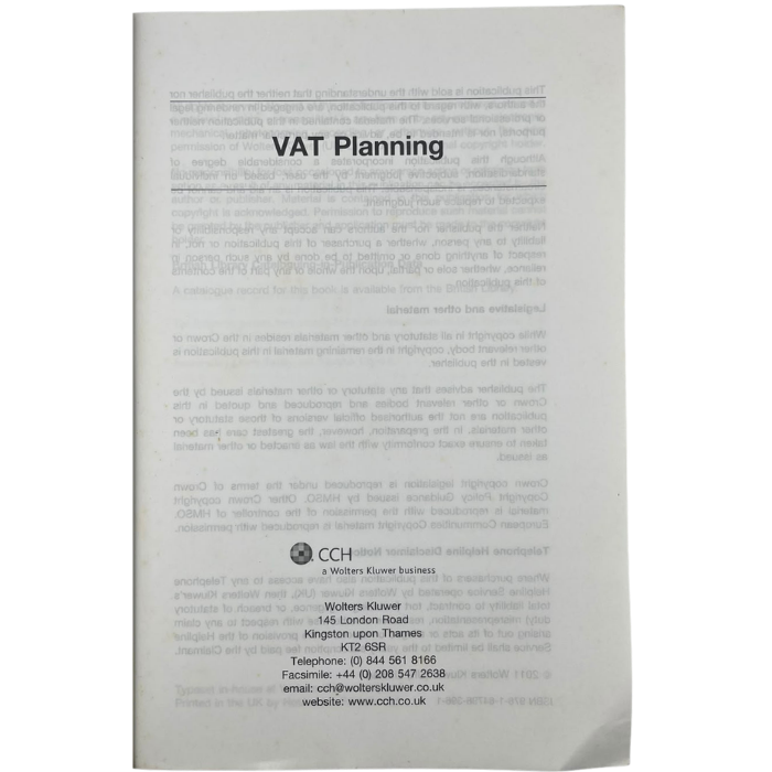 VAT Planning 2011-12