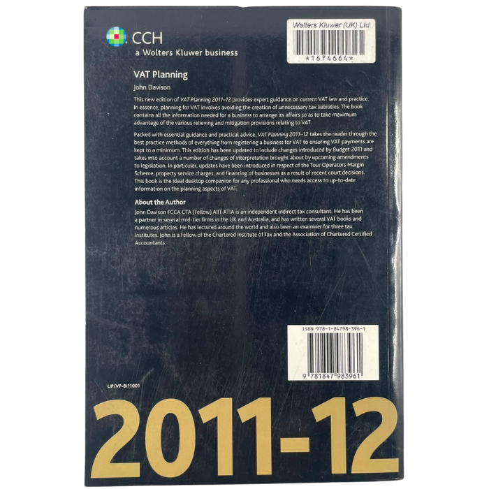VAT Planning 2011-12